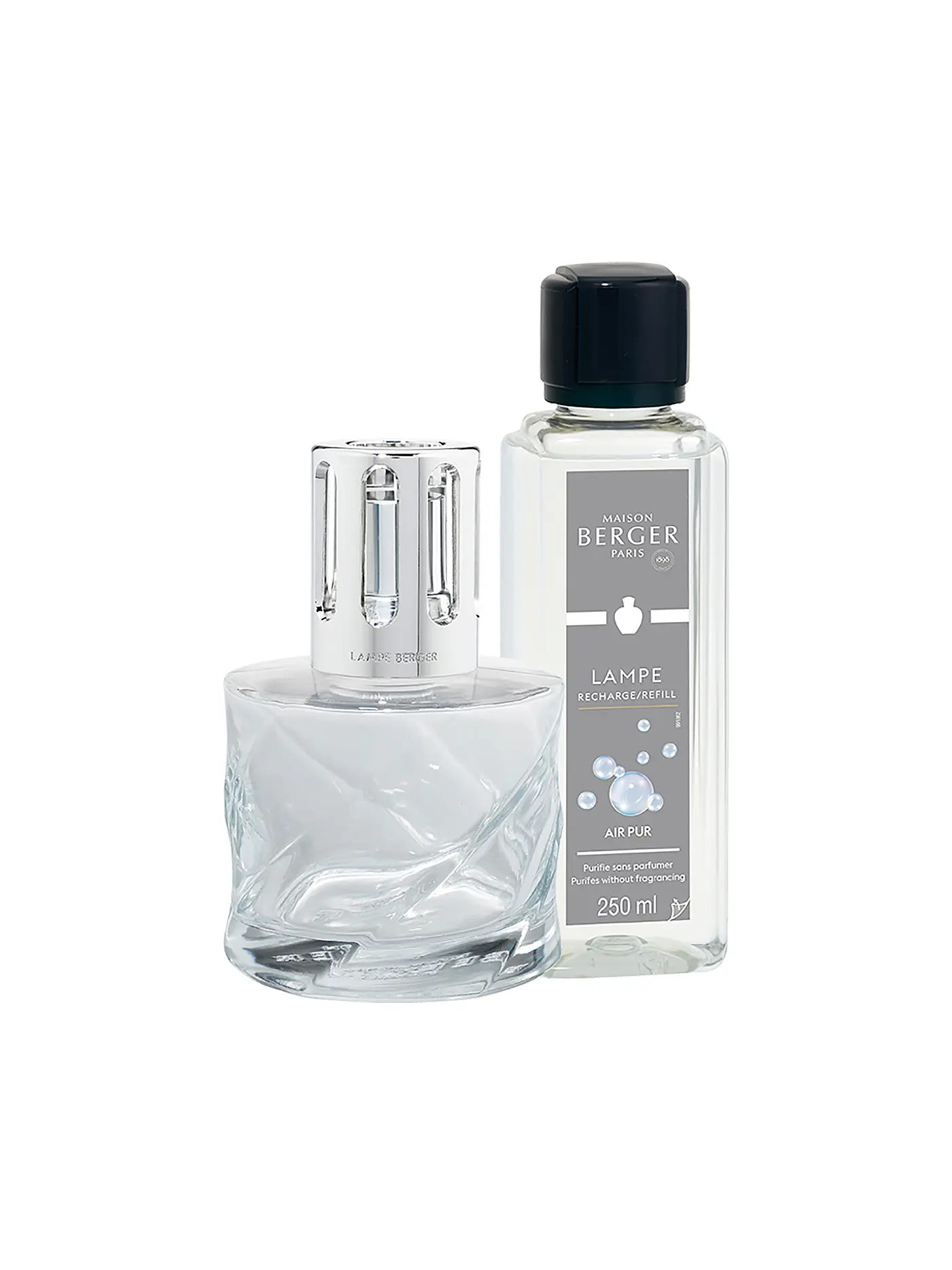 MAISON BERGER PARIS | Set Flacon Spirale Transparent 250ml Air Pur | 